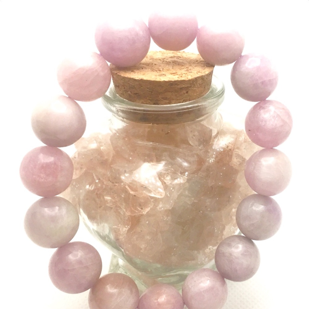 Kunzite Beads Stretch Bracelet